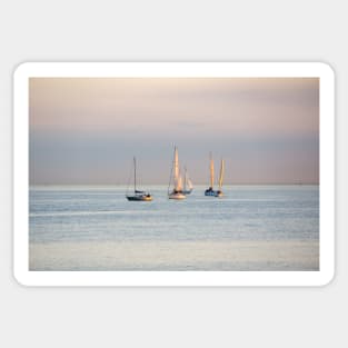 Yachts at St Kilda beach, Melbourne. Sticker